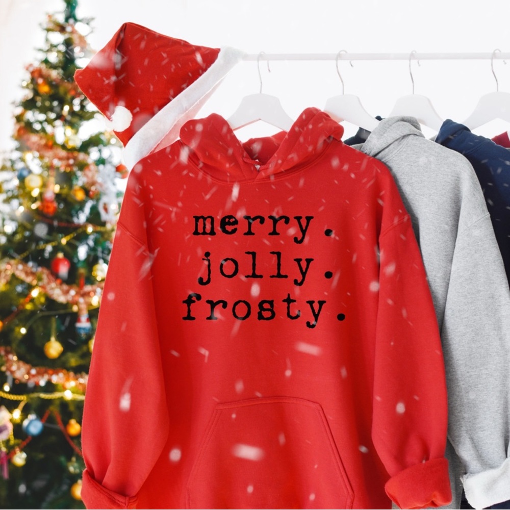 Merry, jolly, frosty hoodie